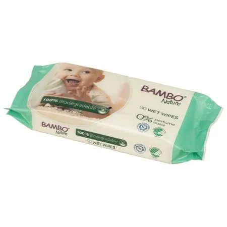 Abena North America - Bambo Nature - 1000011933 - Baby Wipe Bambo Nature Soft Pack Unscented 50 Count