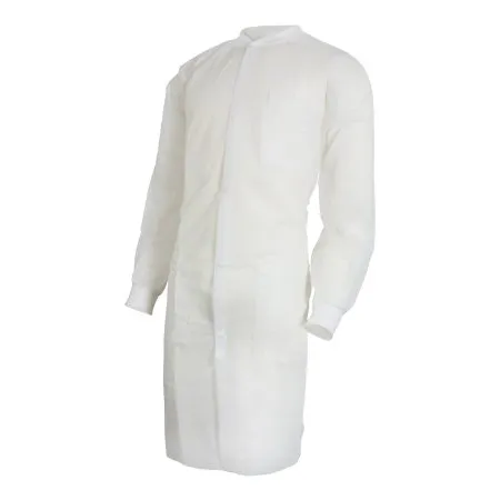 McKesson - 34381200 - Lab Coat White Large / X Large Knee Length Disposable