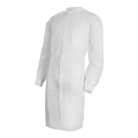 McKesson - 34341200 - Lab Coat Mckesson White Small / Medium Knee Length Spunbond Polypropylene Disposable