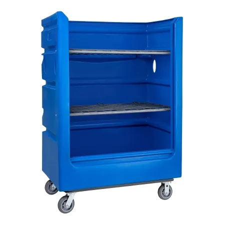 R & B Wire Products - 747B - Turnabout Truck 2 Shelves 2000 Lb. Capacity Poly / Steel 6 Inch Casters