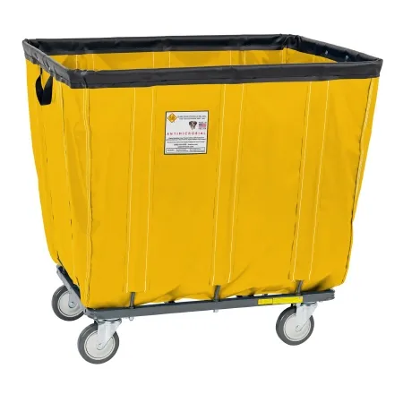 R & B Wire Products - 412SOC/ANTI/YEL - Basket Truck With Antimicrobial Liner 400 Lb. Weight Capacity Steel 5 Inch Casters