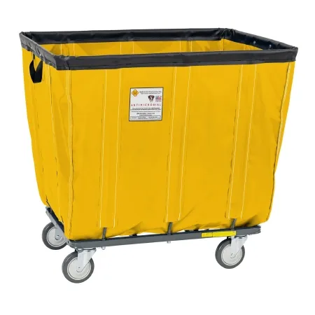 R & B Wire Products - 414SOC/ANTI/YEL - Basket Truck With Antimicrobial Liner 500 Lb. Weight Capacity Steel 5 Inch Casters