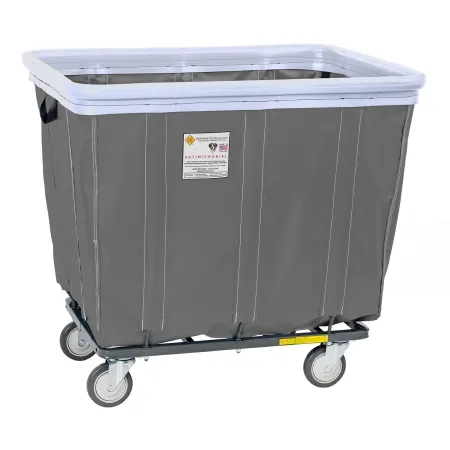 R & B Wire Products - 420SOBC/ANTI/GRY - Basket Truck With Antimicrobial Liner 600 Lb. Weight Capacity Powder Coated Steel 5 Inch Clean Wheel System Casters
