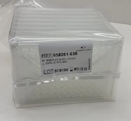 Greiner Bio-One - 650261-656 - 96-Well Microplate Round / U Shaped Bottom 300 Μl Well Natural Sterile