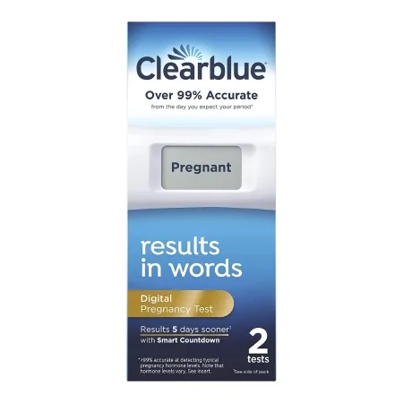 Procter & Gamble - Clearblue - 63347200290 - Reproductive Health Test Kit Clearblue Hcg Pregnancy Test 2 Tests Clia Waived