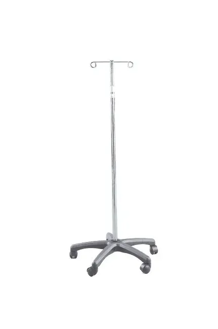 Drive Medical - 13016-2 - IV Stand 2-Hook Five Swivel Ball Bearing Casters