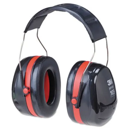 3M - MMM-H10A - Peltor Optime 105 High Performance Ear Muffs H10a, 30 Db Nrr, Black/red