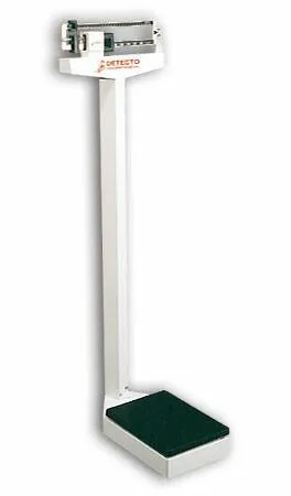 Detecto Scale - 337 - Column Scale With Height Rod Detecto Balance Beam Display 400 Lbs. Capacity White Analog