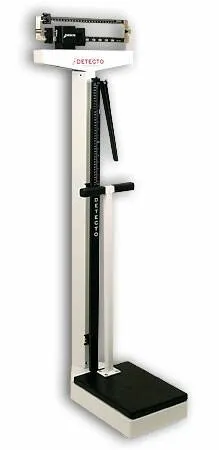 Detecto Scale - 349 - Column Scale With Height Rod Detecto Balance Beam Display 400 Lbs. Capacity White Analog