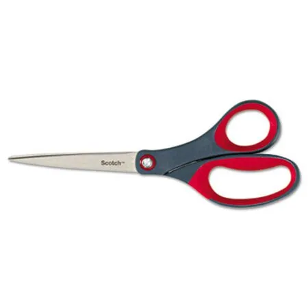Scotch - MMM-1448 - Precision Scissors, 8 Long, 3.13 Cut Length, Gray/red Straight Handle