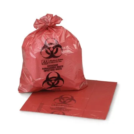 McKesson - 03-4741 - Infectious Waste Bag Mckesson 30 To 33 Gal. Red Bag 8 X 23 X 41 Inch