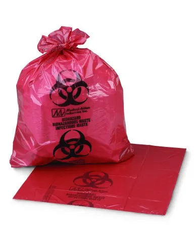 McKesson - 03-4715 - Infectious Waste Bag Mckesson 40 To 45 Gal. Red Bag 17 X 23 X 46 Inch