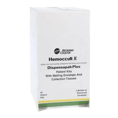Hemocue America - 61130A - Hemocue Hemoccult II Dispensapak Plus Cancer Screening Test Kit Hemoccult II Dispensapak Plus Colorectal Cancer Screening Fecal Occult Blood Test (FOBT) Stool Sample 40 Tests CLIA Waived