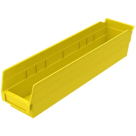 Akro-Mils - 30128YELLO - Shelf Bin Yellow Industrial Grade Polymers 4 X 4-1/8 X 17-7/8 Inch