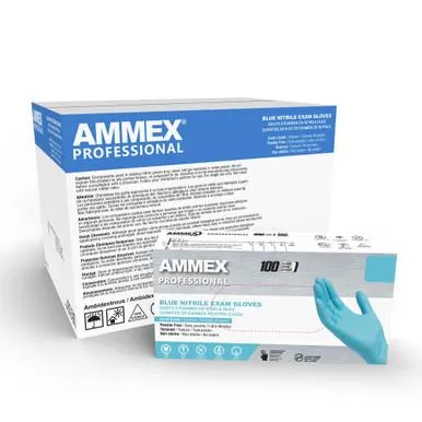 Ammex - ABNPF46100 - Ammex Nitrile Gloves, Large, Disposable, Exam Grade, Black, Powder Free, Smooth, Polymer Coated, 100/bx, 10bx/cs (US Sales Only) (Products cannot be sold on Amazon.com or any other third Party sites.)