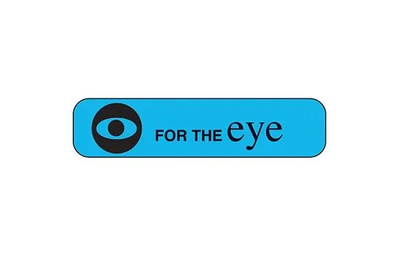 Health Care Logistics - Indeed - 2024 - Pre-printed Label Indeed Auxiliary Label Blue Paper For The Eye Black Safety And Instructional 3/8 X 1-5/8 Inch