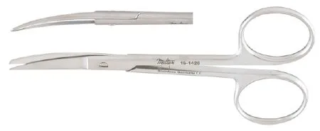 Integra Lifesciences - Miltex - 18-1426 - Iris Scissors Miltex Knapp 4 Inch Length Or Grade German Stainless Steel Nonsterile Finger Ring Handle Curved Blade Sharp Tip / Blunt Tip
