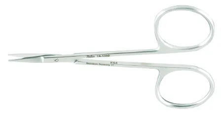 Integra Lifesciences - Miltex - 18-1394 - Mini Iris Scissors Miltex Bonn 3-1/2 Inch Length Or Grade German Stainless Steel Nonsterile Finger Ring Handle Curved Blade Sharp Tip / Sharp Tip
