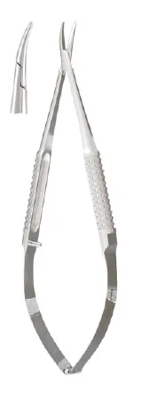 Integra Lifesciences - Miltex - 18-1838 - Needle Holder Miltex 5 Inch Length Curved Jaw Hollow Round Handle