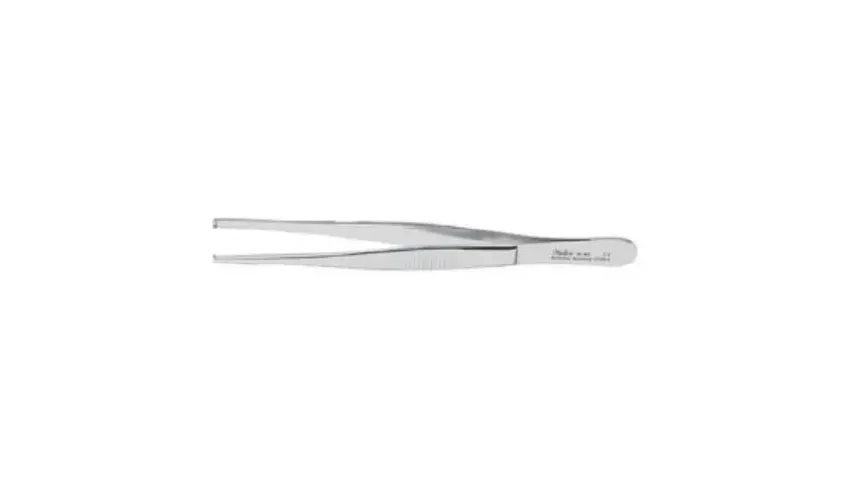Integra Lifesciences - 6-94 - Tissue Forceps 5-1/2 Inch Length Surgical Grade Stainless Steel Nonsterile Nonlocking Thumb Handle Straight Serrated Tip With 2 X 3 Teeth
