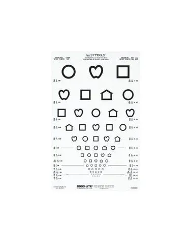 Good-Lite - 250401 - Eye Chart Good-lite 10 Foot Distance Acuity Test