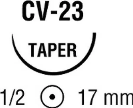 Covidien - Biosyn - UM-215 - Absorbable Suture With Needle Biosyn Polyester Cv-23 1/2 Circle Taper Point Needle Size 3 - 0 Monofilament