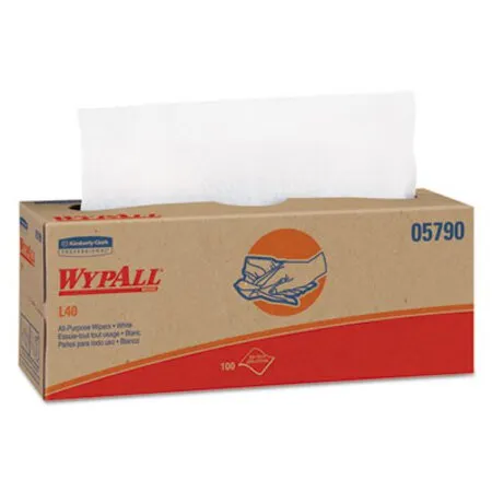 WypAll - KCC-05790 - L40 Towels, Pop-up Box, 16.4 X 9.8, White, 100/box, 9 Boxes/carton