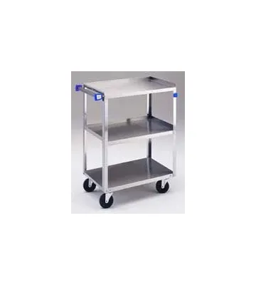 Lakeside Manufacturing - 322C/W BRAKE CASTERS - Utility Cart Stainless Steel 30.75 X 18.375 X 33 Inch 27 X 18 Inch Shelves