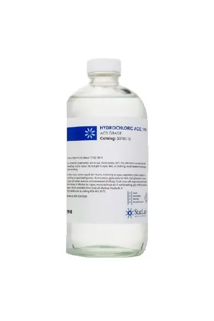 StatLab Medical Products - 33780-16 - Chemistry Reagent Hydrochloric Acid Acs Grade 20 To 38% 16 Oz.