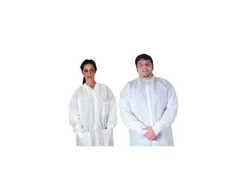 Dukal - 342P - Pocket Lab Coat, Large, White, Non-Sterile, 10/bg, 5 bg/cs (30 cs/plt)