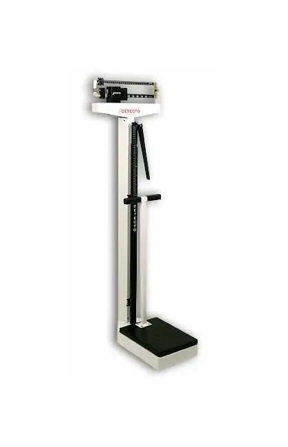 Detecto Scale - 349 - Column Scale With Height Rod Detecto Balance Beam Display 400 Lbs. Capacity White Analog
