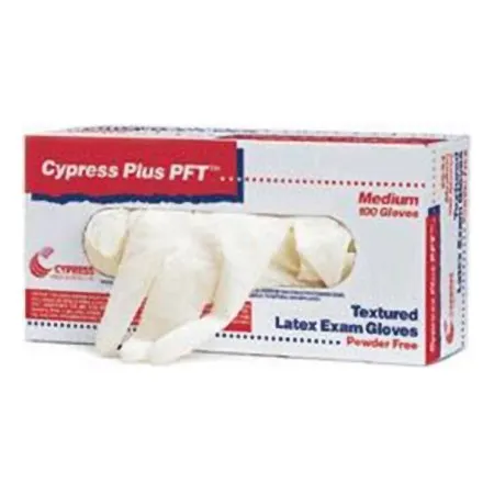 McKesson - Cypress Plus PFT - 23-96 -  Exam Glove  Large NonSterile Latex Standard Cuff Length Fully Textured Ivory Not Rated