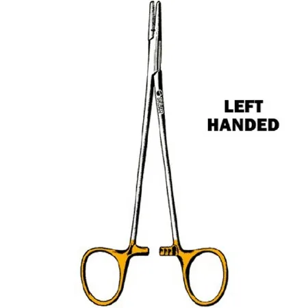 Sklar - 21-9030 - Needle Holder 6 Inch Length Straight Serrated Tip Finger Ring Handle