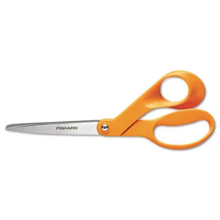 Fiskars - FSK-1945101052 - Home And Office Scissors, 8 Long, 3.5 Cut Length, Orange Offset Handle