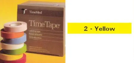 Precision Dynamics - Time - T-512-2 - Blank Label Tape Time Multipurpose Label Yellow Vinyl 1/2 X 500 Inch