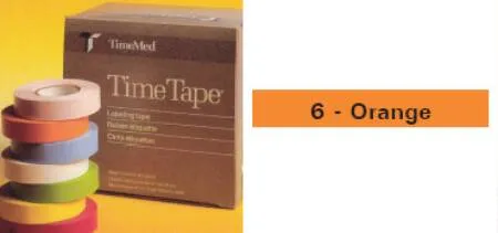 Precision Dynamics - Time - T-512-6 - Blank Label Tape Time Multipurpose Label Orange Vinyl 1/2 X 500 Inch