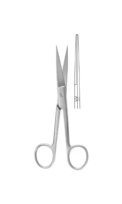 McKesson - McKesson Argent - 43-1-274 - Operating Scissors McKesson Argent 5 Inch Length Surgical Grade Stainless Steel Finger Ring Handle Straight Sharp Tip / Sharp Tip