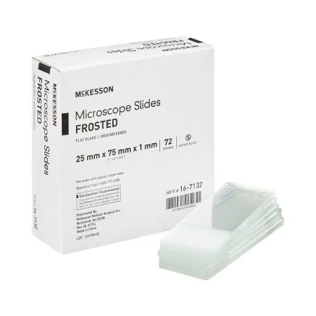 McKesson - 16-7132 - Microscope Slide 1 X 3 Inch X 1 mm Frosted End
