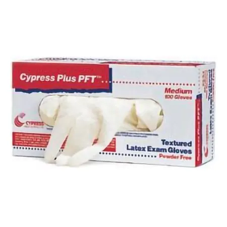 McKesson - Cypress Plus PFT - 23-90 -  Exam Glove  X Small NonSterile Latex Standard Cuff Length Fully Textured Ivory Not Rated