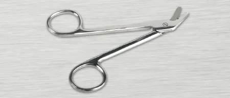 Medline - MDS10508 - Wire Cutting Scissors 4-1/2 Inch Length Finger Ring Handle Curved Sharp Tip / Sharp Tip