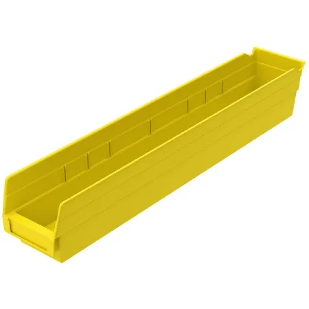 Akro-Mils - 30124YELLO - Shelf Bin Yellow Industrial Grade Polymers 4 X 4-1/8 X 23-5/8 Inch