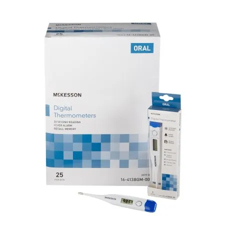 McKesson - 16-413BGM-00 - Digital Stick Thermometer Oral Probe Handheld