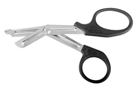 Medline - MDS0895015 - Bandage Scissors Universal 6 Inch Length Stainless Steel / Plastic Finger Ring Handle Angled Blunt Tip / Blunt Tip