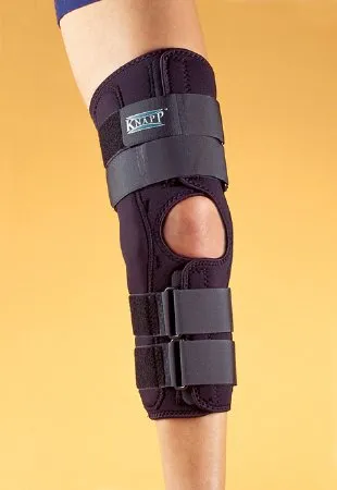 Hely & Weber - Knapp - 5658HH-BLK-M - Knee Brace Knapp Medium D-ring / Hook And Loop Strap Closure 14 To 16 Inch Knee Circumference 16 Inch Length Left Or Right Knee
