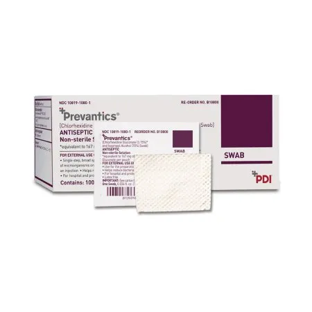 Pdi - professional disposables - prevantics - b10800 - professional disposables antiseptic prep pad 3.15% / 70% strength chg ( gluconate) / isopropyl alcohol individual packet nonsterile