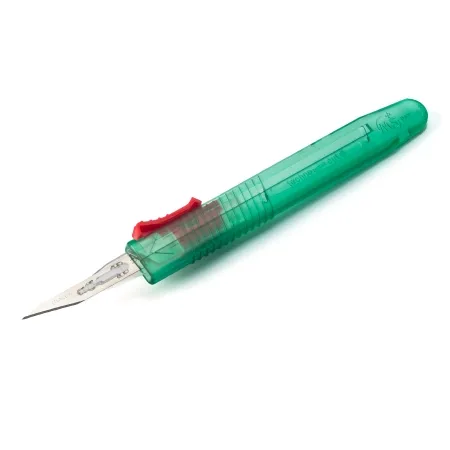 Myco Medical Supplies - Technocut - 6008TR-11 - Safety Scalpel Technocut No. 11 Stainless Steel / Plastic Nonslip Grip Handle Sterile Disposable