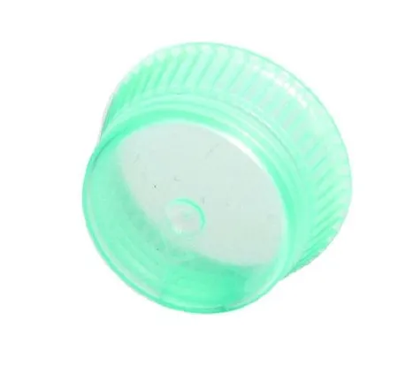 Bio Plas - Uni-Flex Safety Cap - 6565 - Uni-flex Safety Cap Tube Closure Polyethylene Over-locking Green 12 Mm For 12 Mm Culture Tubes And 13 Mm Blood Collection Tubes