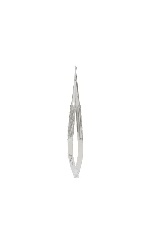 Integra Lifesciences - Miltex - 17-2100 - Micro Scissors Miltex 6 Inch Length Or Grade German Stainless Steel Nonsterile Round Thumb Handle With Spring Curved Blade Sharp Tip / Sharp Tip