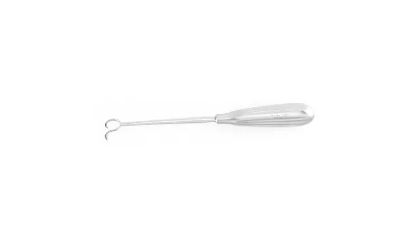 Integra Lifesciences - MeisterHand - MH20-804 - Adenoid Curette Meisterhand Barnhill 8-1/2 Inch Length Hollow Handle With Grooves Size 2 Tip Curved Fenestrated Rectangular Tip