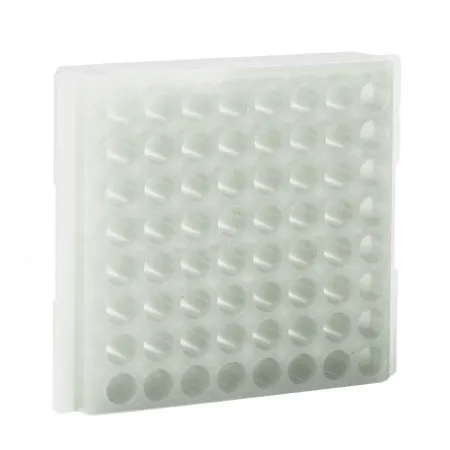 Bio Plas - 0080 - Microcentrifuge Test Tube Rack 64 Place One Side 0.5 Ml, Reverse Side 1.5 Ml - 2.0 Ml Natural